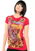 t shirt ed hardy 2012 style mujer jaune red,basket ed hardy